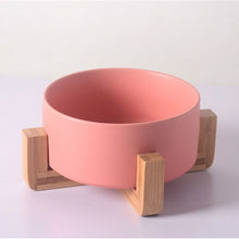 Load image into Gallery viewer, Dry Ceramic Pet Bowl Canister Food Water &amp; Treats for Cats &amp; Dogs More Comfortable Eating for Kitten and Puppy Durable BW929
